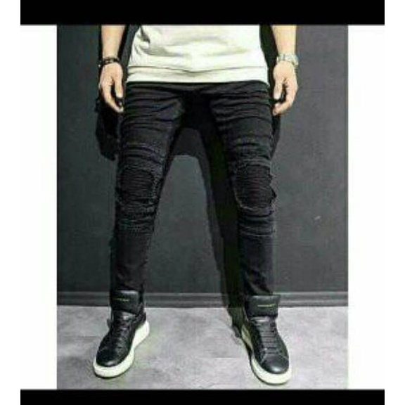 [EXCLUSIVE] MODEL TERKINI [BANYAK WARNA] hypebeast jeans slim skinny fit celana bordir tempel bagus