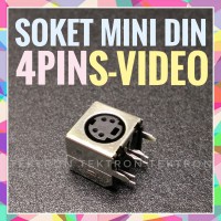 Soket Mini Din 4pin, 4p, PCB svideo s video