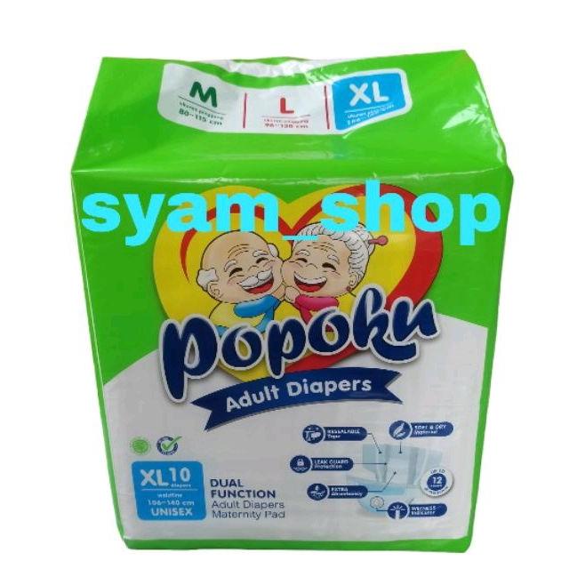 Berkualitas Popoku Perekat Popok Dewasa XL10 ..
