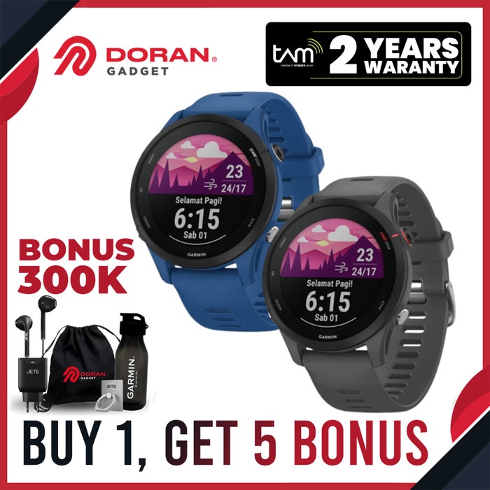 GARMIN FORERUNNER 255 MULTISPORT - GPS JAM - GARANSI TAM