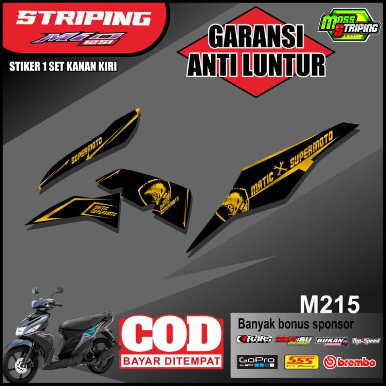 Original STICKER STIKER STRIPING MOTOR MIO Z , MIO M3 , MIO 125 SCOTLITE LIS VARIASI MIO MOTIF MATIC