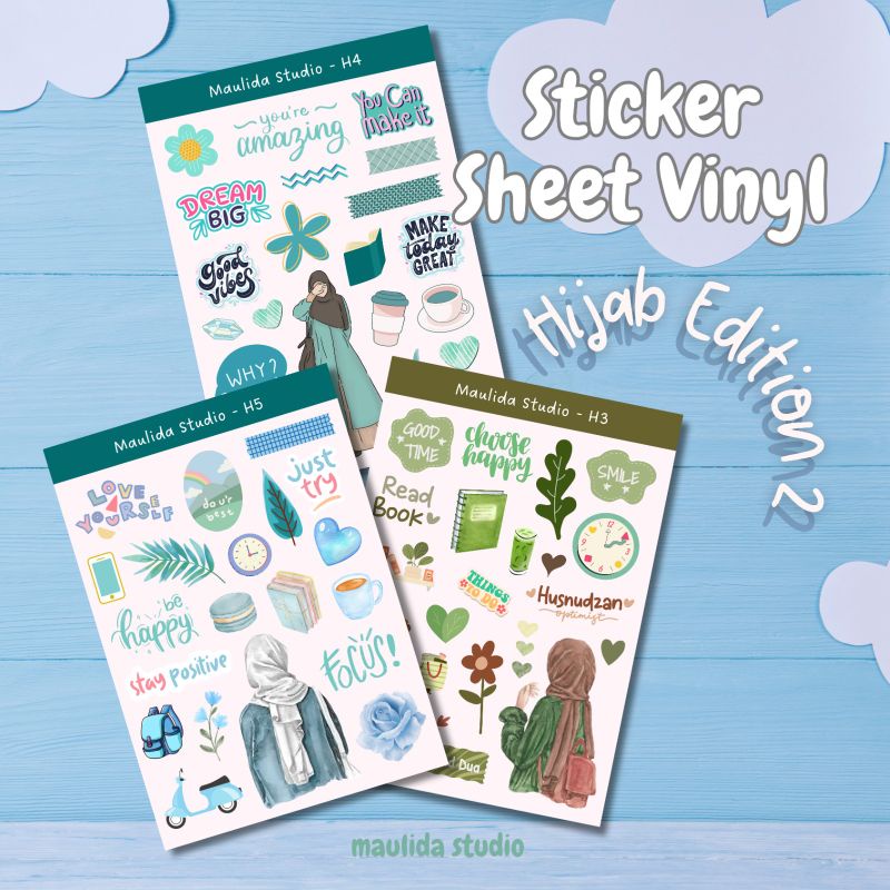 

Sticker hijab girls vinyl / Sticker sheet vinyl / Sticker Jurnal / Sticker aesthetic / Sticker Jilbab pink