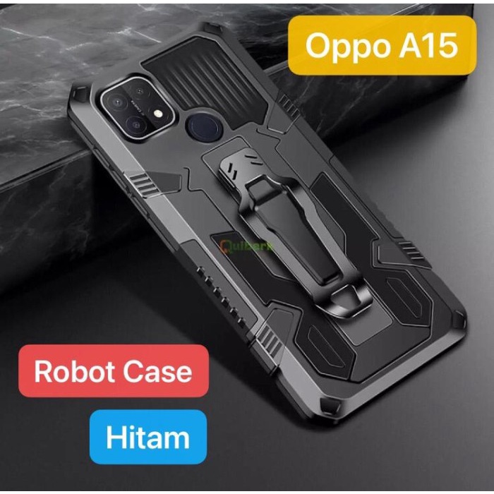 Case Oppo A15 Rot Standing Cover Silikon Casing Handphone Soft Case