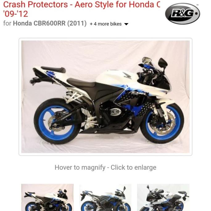 Frameslider Frame Slider Aero Crash R&G RnG CBR 600 600RR 2009-2012 16