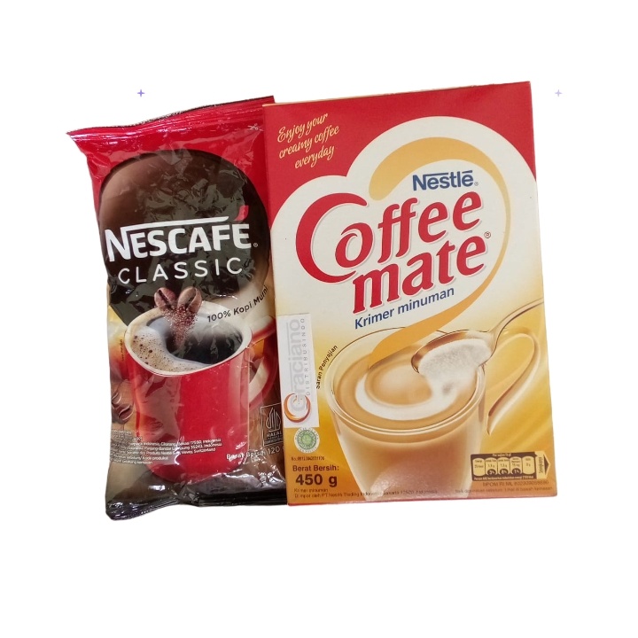 

Nescafe Classic Vending 120Gr + Nestle Coffee Mate Creamer Krimer 450Gr