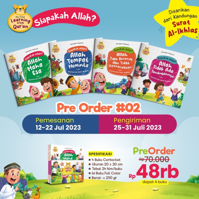 

[SALE MURAH] MY FIRST LEARNING FROM QUR'AN (1 SET DAPET 4 BUKU) STOK TERBATAS