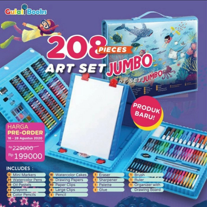 

[SALE MURAH] Gulali Books : ART SET Jumbo (Set Peralatan Mewarnai Anak) BERMUTU