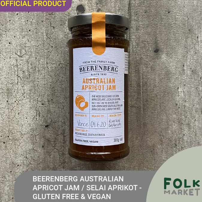 

] BEERENBERG Australian Apricot Jam / Selai Aprikot - Gluten Free 300 gr