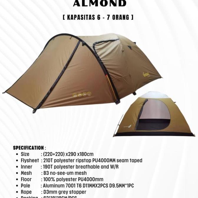 Tendaki Moluccas 6 Light Tenda Family Camping Molucas Cap 6 - 7 Orang Federikshows