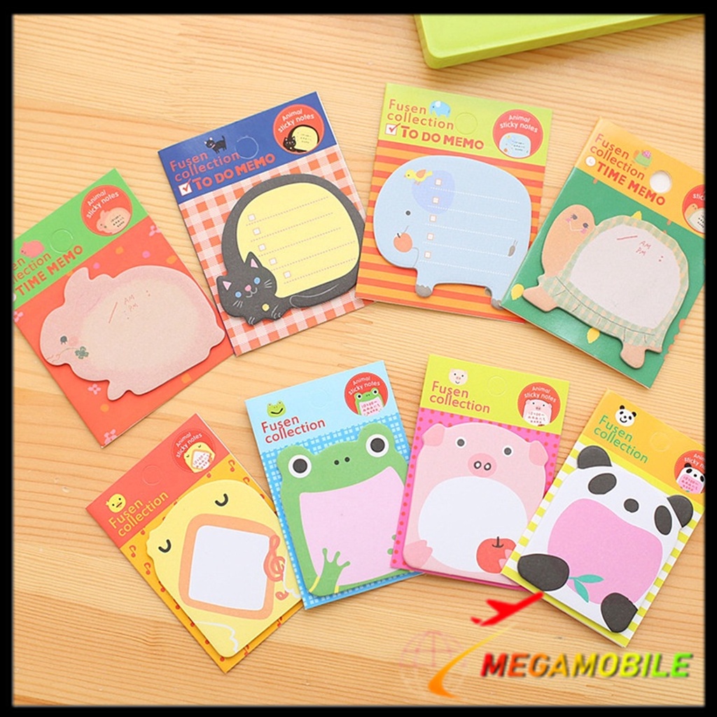 

MM - Sticky Notes Motif HewanTempelan Kertas Catatan Memo Note Karakter Animal Mini Book Karakter Binatang Lucu