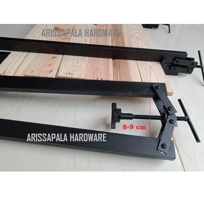 Double Bar Clamp Alat Press Catok Klem Sambung Kayu T Bar Pipe Clamp