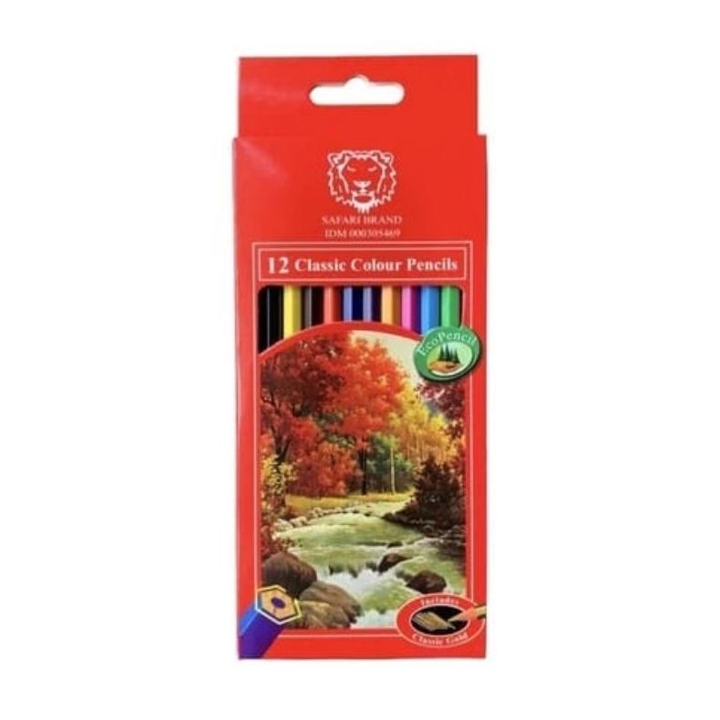 

PENSIL WARNA PANJANG 12 WARNA COLOR COLOUR PENCIL PENCILS SAFARI BRAND