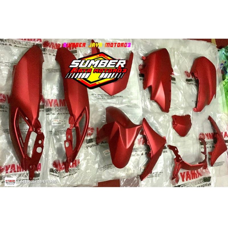 COVER BODY HALUS FULL SET NMAX NEW MERAH DOFF 2021-2023  B6H ORGINAL YGP