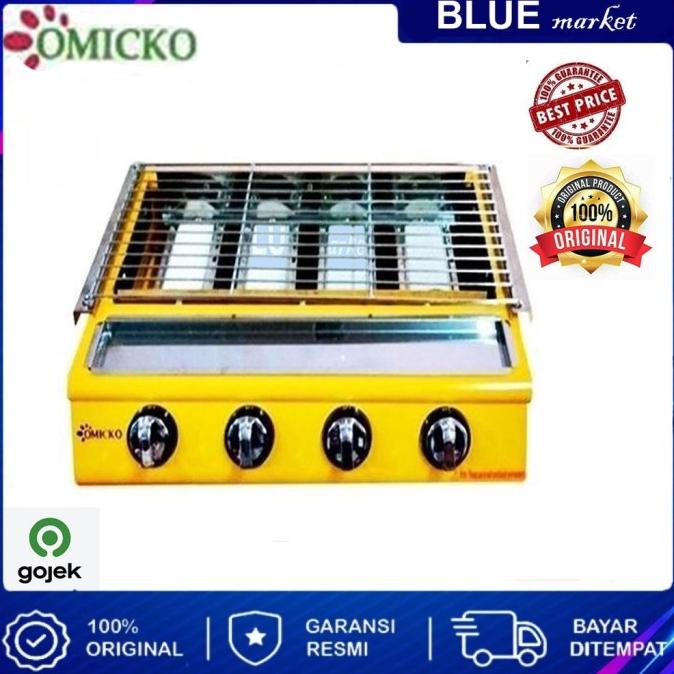 Bf200 Kompor Panggang Bakar Sosis Gas Roaster 4 Tungku Omicko Bakar