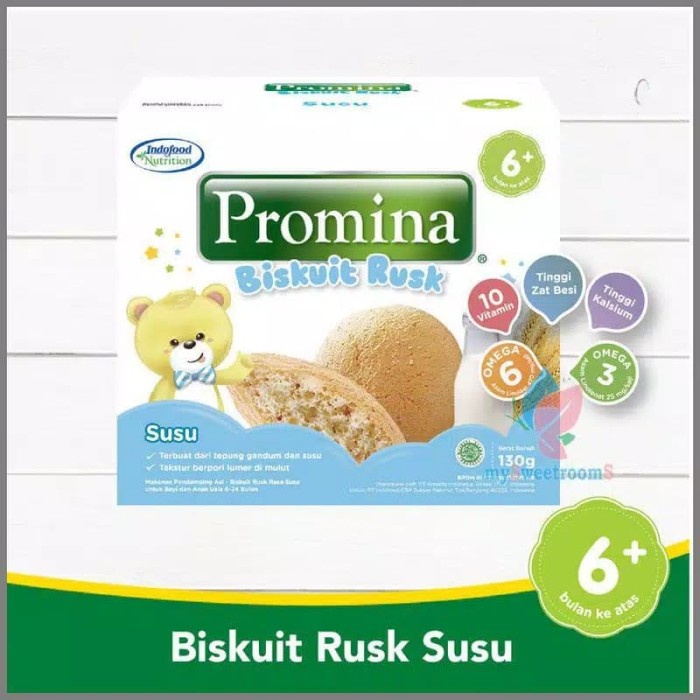 

Promina Biscuit Rusk 6+ Biskuit Baby 6 Bulan 130Gram Merah