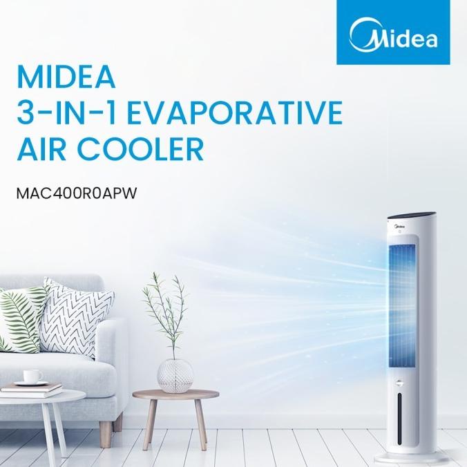 

Air Cooler Midea MAC400R0APW / MAC 400 Tower Fan Penyejuk Udara 4L 45w GAT