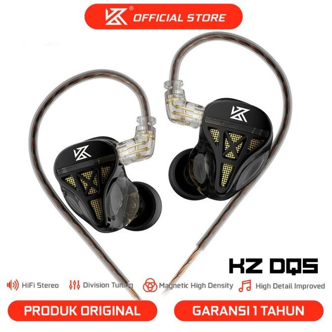 [KZ Official Store] KZ DQS with Mic Earphone In Ear Monitor Earphone