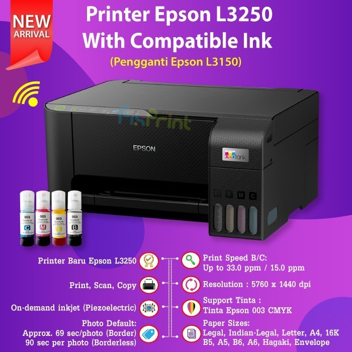Printer Epson L3150 L 3150 Print Scan Copy Wifi Tinta Epson 003