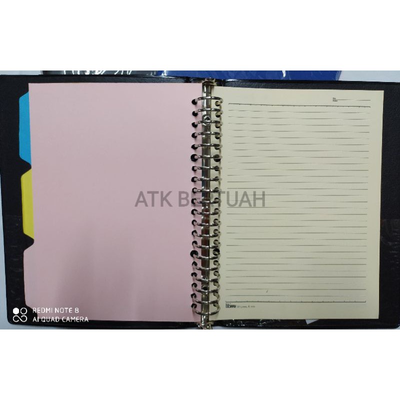 

A5 B5 Map Buku File Binder Note Kantor Kulit Polos Besar Kecil