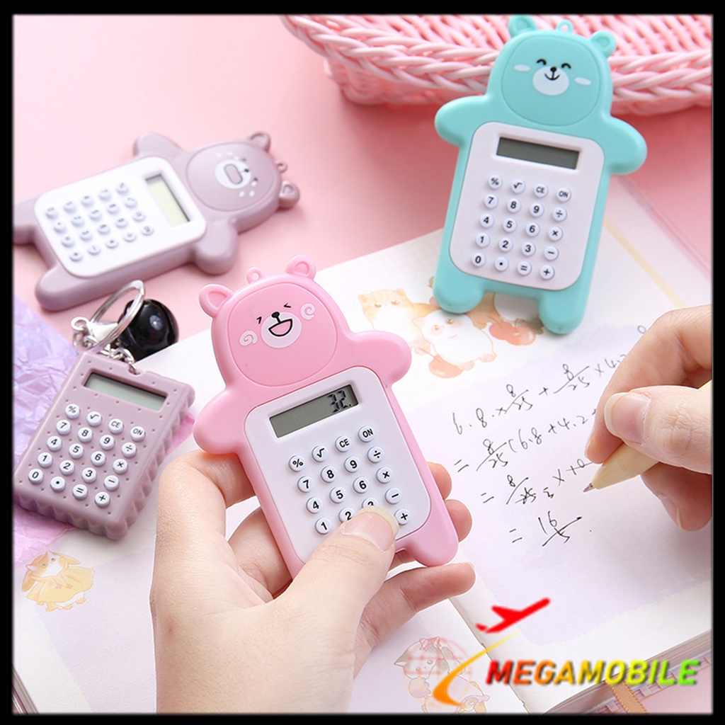 

MM - Calculator Mini Portable Motif Bear Kalkulator Portable Mini Beruang Kalkulator Unik Kalkulator 8 Digit Mini Portable Kalkulator Beruang Tombol Karet Kalkulator Sekolah /Stationary Warna Warni