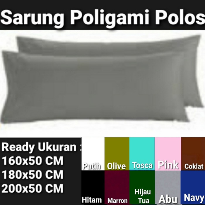 Sarung Bantal Panjang / Poligami Polos Bahan Katun Micro