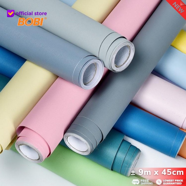 Promo Bobi Wallpaper Sticker Polos Berkualitas Self Adhesive Wallpaper