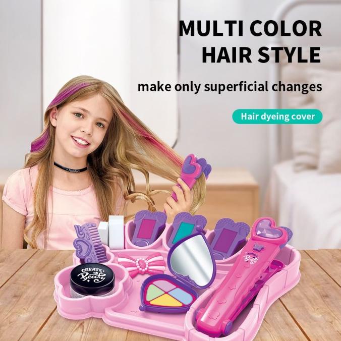 Mainan Anak MULTI COLOR HAIR STYLE Mainan Catokan Rambut Make Up Anak GJ