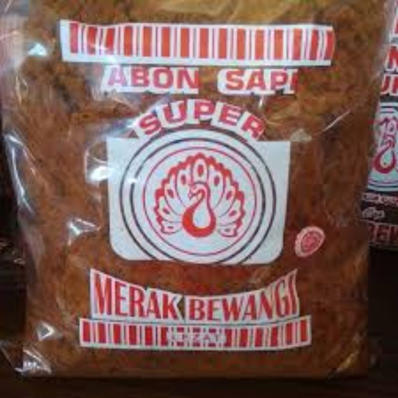 

Abon Sapi Super Merak Bewangi Merah Pedas 1000gram