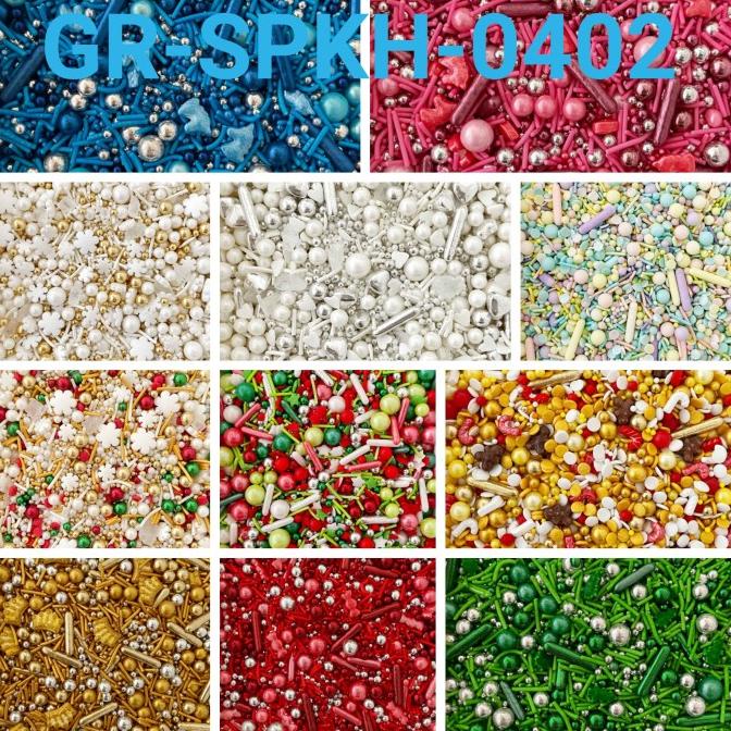 

GR-SPKH-0402 Trimit springkel sprinkles 500gr mutiara pastel ungu pink