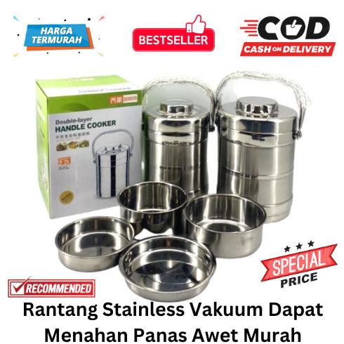 Rantang Stainless Vakum Dapat Menahan Panas Rantang Bekal Rantang Nasi