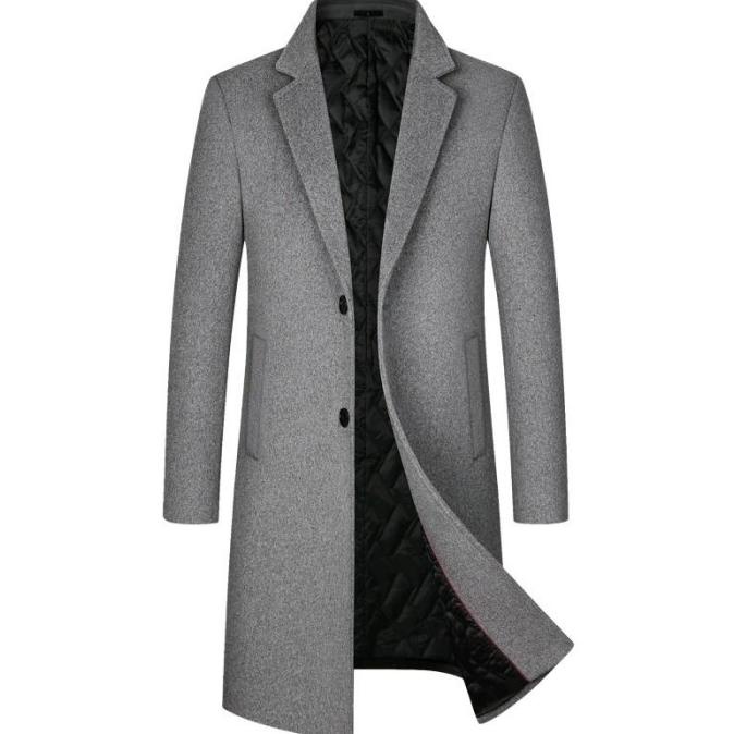 Jubah Jas Pria Panjang Korea Jaket Long Coat Jumbo Musim Dingin