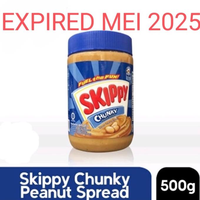 

SKIPPY PEANUT BUTTER 500gr CHUNKY / 500 gr / Selai Kacang / SKIPPY 500