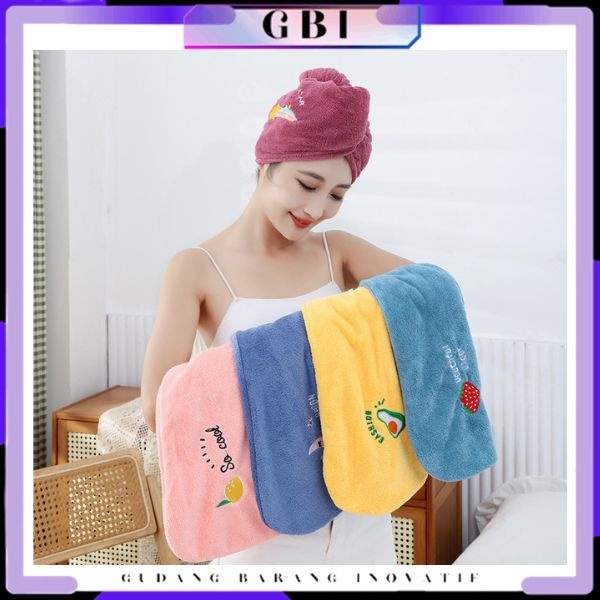 GBI Handuk Keramas Highquality Karakter Cepat Kering Fashion Wanita Magic Towel Hairtowel Handuk Tur