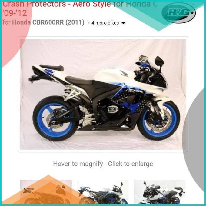 Frameslider Frame Slider Aero Crash R&G RnG CBR 600 600RR 2009-2012 16