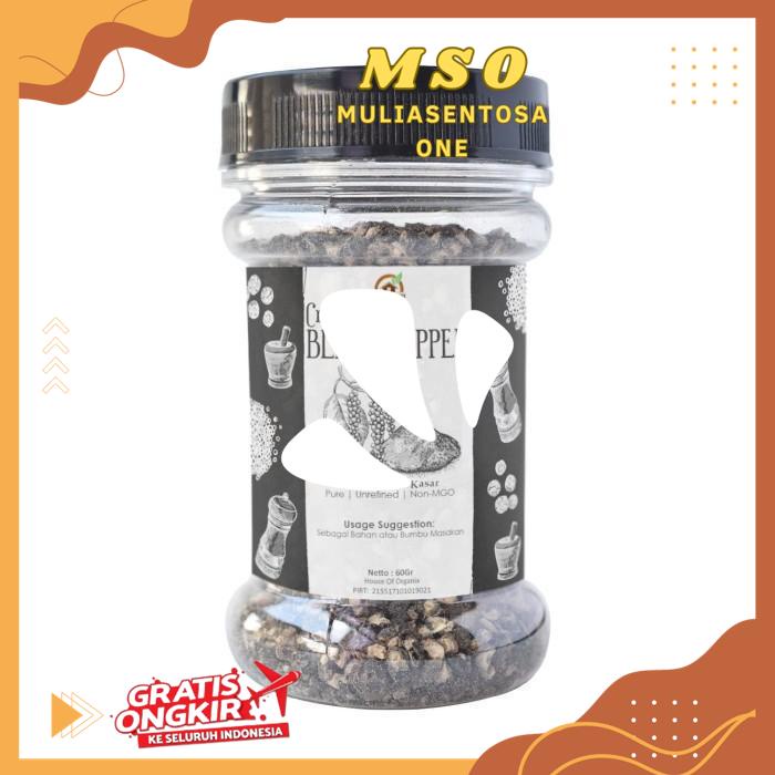 

HOUSE OF ORGANIX CRUSHED BLACK PEPPER (LADA HITAM KASAR) 60 GR - TC HIGHT QUALITY PRODUK !!
