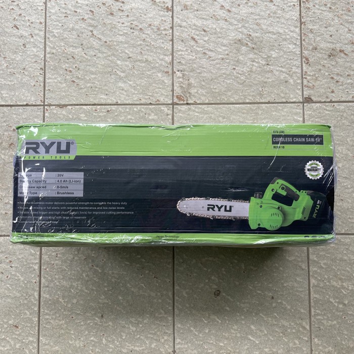Cordless Chainsaw 10" RYU Mesin Gergaji Potong Kayu Pohon RCCH10 RYU