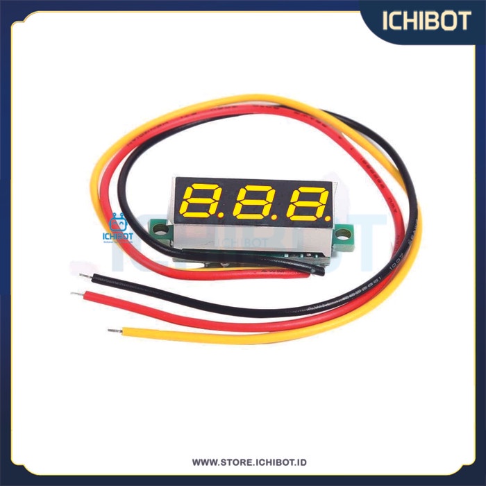Voltmeter Digital Mini DC 0-100V 0.28 inch - Kuning