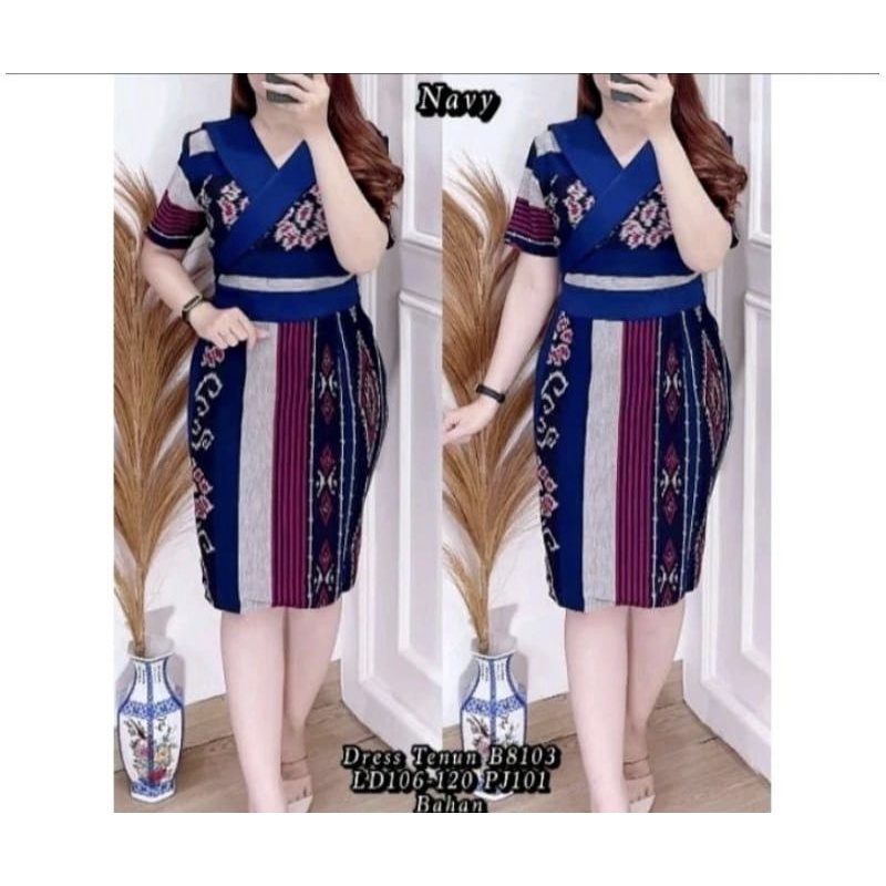 TERBARU DRES TENUN MOTIF LIST, BAJU GEREJA, BAJU KONDANGAN KEKINIAN