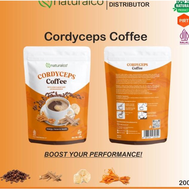 

Hitss!! (NEW) Cordyceps Coffee Naturalco Kopi Robusta 200gr plus Ashwaganda