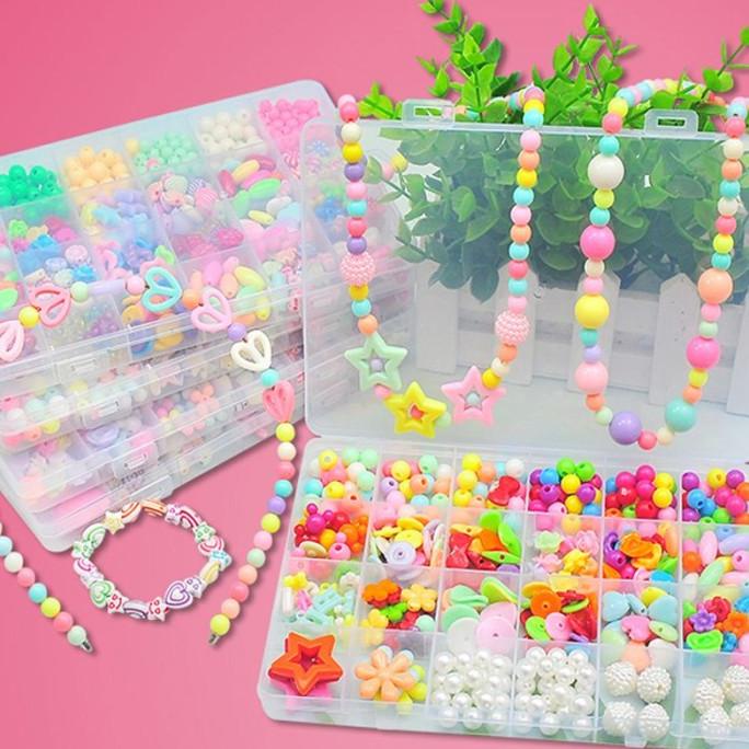 Mainan Meronce Manik Anak Ronce Gelang Kalung Edukasi Kreatifitas