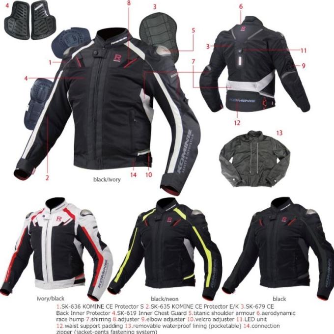 PROMO jaket motor komine jk 063 jk063 titanium r protector jacket touring