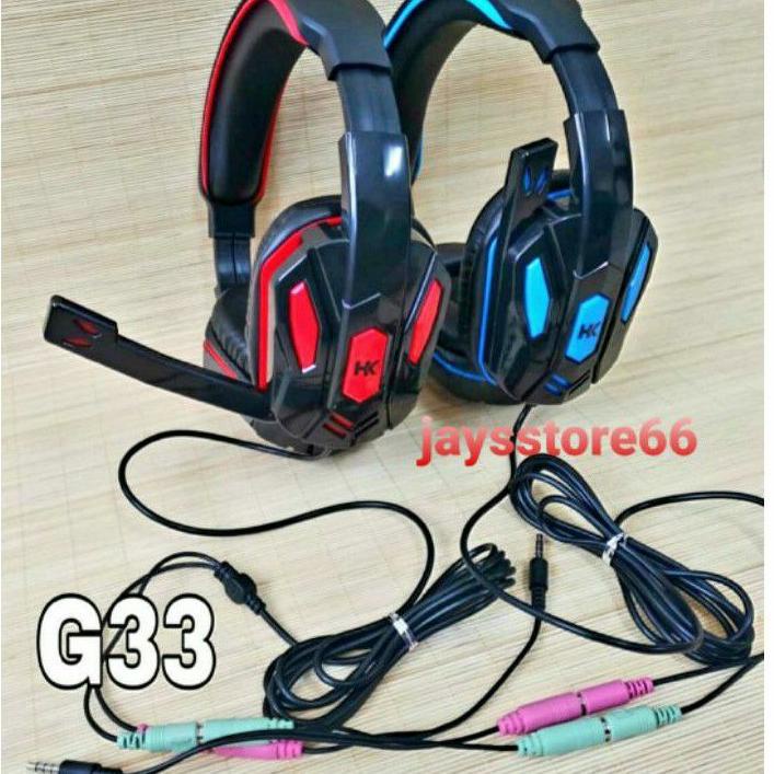 NEW HEADPHONE Headset GAMING HK G33 EXTREME BASS With MIC ORIGINAL