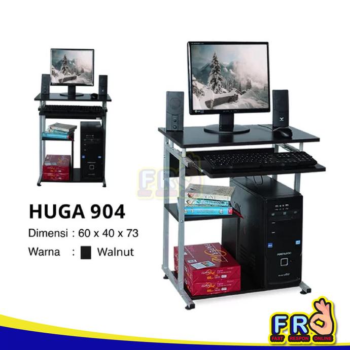 Meja komputer minimalis rangka besi 904 - LIPAT LESEHAN, PASANG SENDIRI
