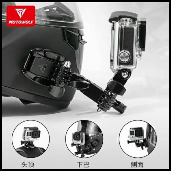 BEST DEAL BRACKET BREKET HOLDER CAMERA GO PRO HELM MOTOWOLF 