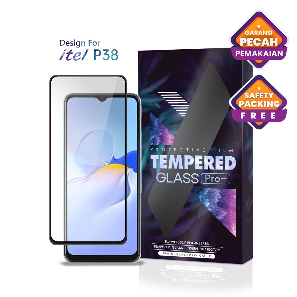 Tempered Glass Itel P38 Full Cover - Premium Glass Pro