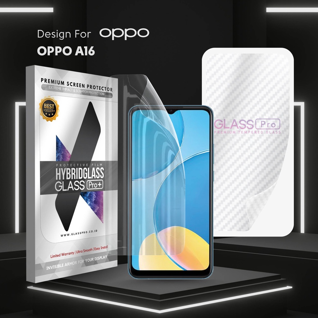 Hybrid Glass Premium Anti Gores Hydrogel Oppo A16 Full Cover Screen Protector Glass Pro Not Tempered