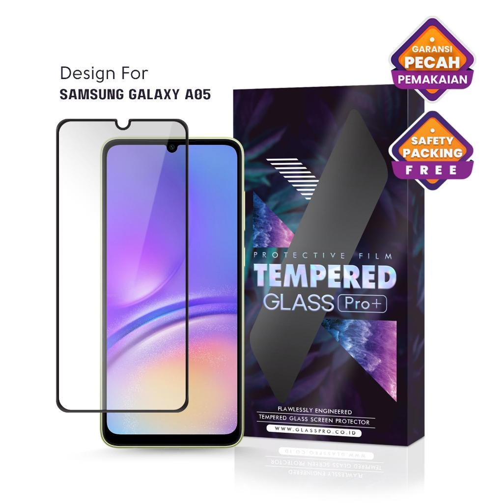 Premium Tempered Glass Samsung Galaxy A05 Full Cover - Anti Gores Kaca Screen Protector Screen Guard