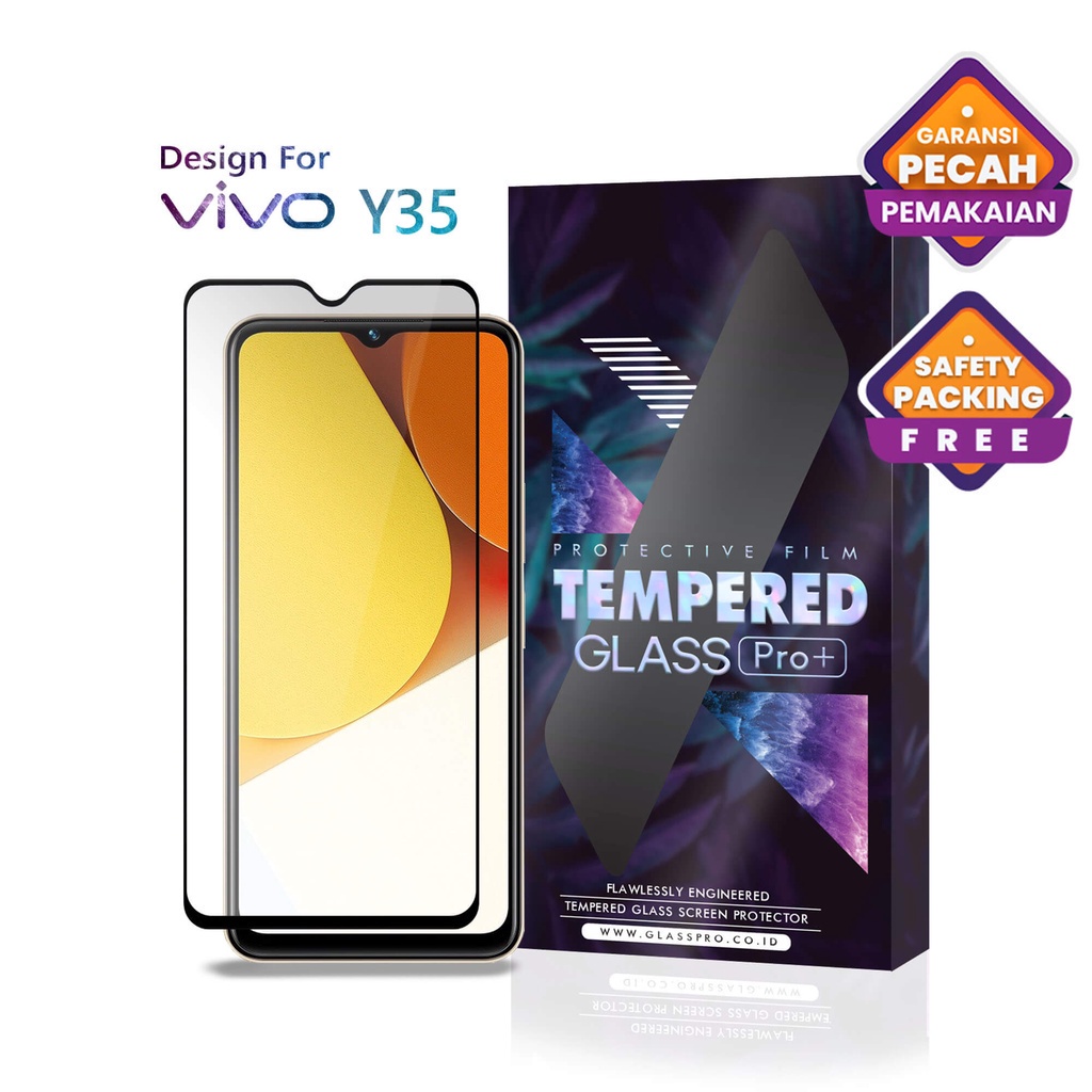 Tempered Glass Vivo Y35 Full Cover - Premium Glass Pro