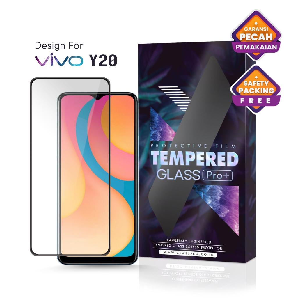 Tempered Glass Vivo Y20 Full Cover, Anti Gores Anti Spy Screen Protector Anti Gores Kaca Not Hydroge