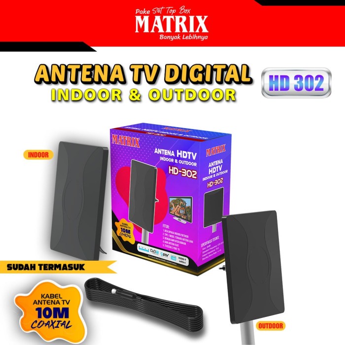 ANTENA TV DIGITAL HD 302 ANTENA TV DIGITAL INDOOR &amp; OUTDOOR